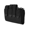 Black tactical MOLLE insert pouch with front straps and drawcord pull tab