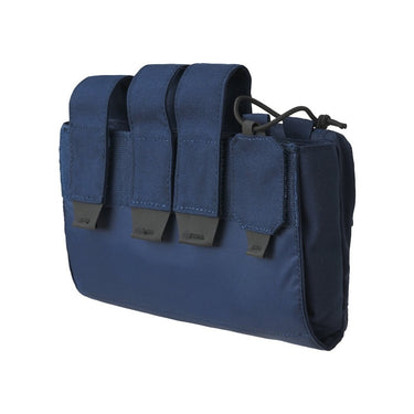 Sentinel blue tactical MOLLE insert pouch with front straps and drawcord pull tab