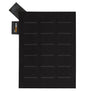 Black MOLLE adapter insert with 3-column webbing slots grid