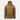 Polyester Chinook jacket with attached hood, full-length front zipper, tan-brown shell.