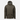 Polyester Chinook jacket with attached hood, full-length front zipper, dark green shell.