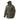 Hooded field smock with front zip and snap pockets, dark green canvas