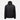 Hooded lightweight jacket in black with front zipper and drawstring hood