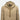 Khaki hooded jacket inner neck with hanging brand label and front zipper