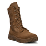 Coyote brown lace-up assault boot with padded collar and rubber lug sole