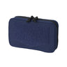 Blue admin pouch with hook-and-loop front panel and bungee cord closure