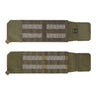 Adaptive green tactical cummerbund with mesh panels and wide hook-and-loop closure