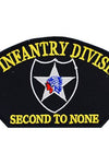US Military USAR 002nd Infantry Division Second To None (5-1/4"x3") Hat Patch Iron On