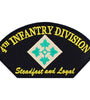 US Military USAR 004th Infantry Division Steadfast and Loyal (5-1/4"x3") Hat Patch Iron On