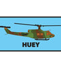 US Military Helicopter HUEY (4-3/8") Patch Iron On