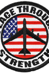 US Military Peace Through Strength (3-1/16") Patch Iron On
