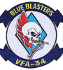 US Military USN Blue Blasters VA-34 (3-1/2") Patch Iron On