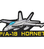 US Military USN F/A-18 HORNET (4") Patch Iron On