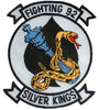 US Military USN Sliver Kings FIGHTING 92 (3-1/2") Patch Iron On
