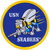 US Military USN SEABEES (3-1/16") Patch Iron On
