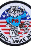 US Military USN F-14 Go Ahead... Make My Day (3-1/16") Patch Iron On