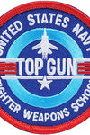 US Military USN TOP GUN United States Navy Fighter Weapons School (3-1/16") Patch Hook And Loop