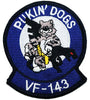 US Military USN Pukin' Dogs VF-143 (3-3/8") Patch Iron On