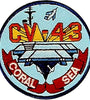 US Military USN Coral Sea CV-43 (3") Patch Iron On