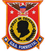 US Military USN USS Forrestal (3-3/8") Patch Iron On