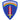 Embroidered military patch: rainbow stripe, blue border, white cactus with red arms