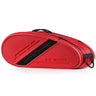 Red rifle case with carrying handle and molded front panel