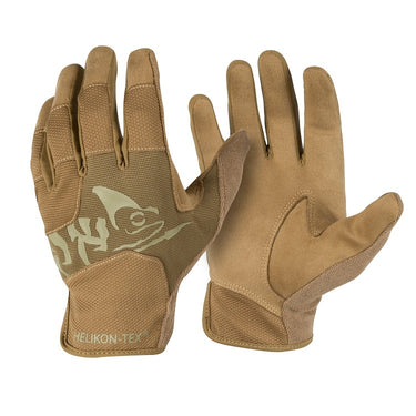 Helikon tactical gloves, coyote tan with camo palm panel