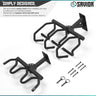3-slot wall-mounted rifle rack in Obsidian black, angled cradle arms and mounting hardware.