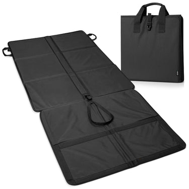 Tri-fold padded shooting mat in Obsidian Black with carry handle and straps