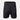 Black tactical-style shorts with elastic waistband and two cargo side pockets
