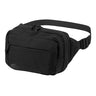 Black Cordura waist pack with adjustable shoulder strap and front zip pockets