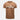 Mud brown crewneck T-shirt with rectangular pixel camo logo graphic on the chest