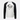 Raglan long sleeve t-shirt: white with black sleeves, front helmet graphic.