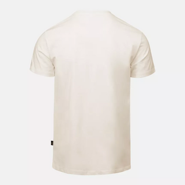 Sand crew-neck T-shirt with short sleeves, plain back