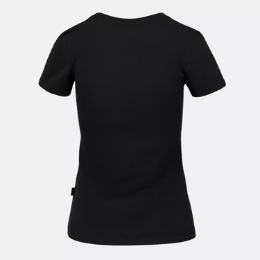 Black women’s T-shirt, crew neck, short sleeves