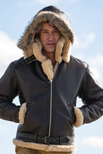 Pre-Order: Cockpit USA Dunkirk RAF Hooded Sheepskin Leather Jacket (7103060738232)