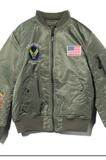 Houston Custom MA-1 USAF Embroidery Jacket Sage (7103488393400)