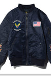 Houston Custom MA-1 USAF Embroidery Jacket Navy (7103488393400)
