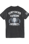 American Spartan Apparel Gunpowder Caffeine & Whiskey Tee