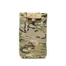 Multicam roll-up dump pouch front view with top flap closure