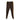 Brown track pants with yellow side stripes, elastic cuffs and drawstring waistband
