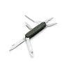 Olive drab folding pocket multi-tool with multiple open blades and scissors