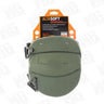 AltaSOFT knee protector, olive capless design with side straps and molded padding