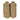 Double pistol magazine pouch in tan fabric with two front cells and loop straps