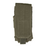 Sturm single magazine pouch, olive drab fabric with open top and elastic strap