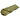 Olive travel sleeping bag with hooded foot end, flat laid out