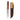 Sailor knife with stainless blade, brown wood handle, and brown leather sheath