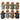 Multi-color knee protectors with oval armor plates and attachment webbing straps