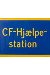 Used Danish Civil Defense Sign