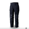 Midnight blue tactical cargo pants with multiple utility pockets and belt loops